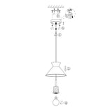 Matisse Single Dome Pendant with metal shade, in various colors