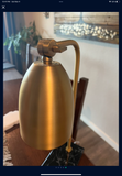 Antique brass desk lamp with ajustable lamp head