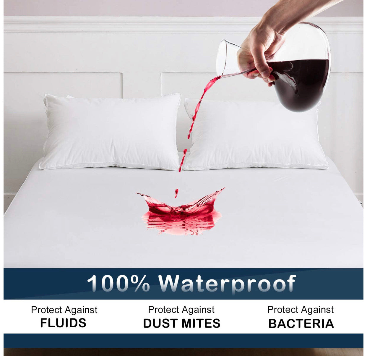 Waterproof Mattress Protector by Slumberfy | Hypoallergenic Bamboo Mattress