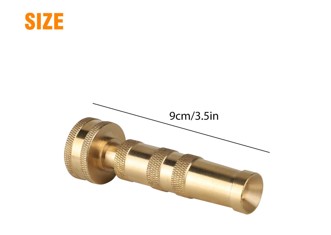 2Packs Solid Brass Garden Hose Nozzle Heavy Duty, High Pressure Hose N